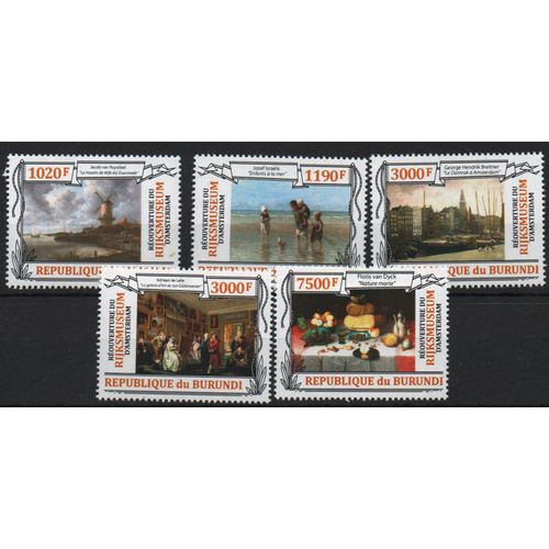 Burundi Timbres Réouverture Du Rijksmuseum Amsterdam 2013