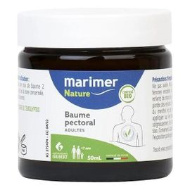 Marimer Nature Baume Pectoral Aux Huiles Essentielles Bio 50ml 