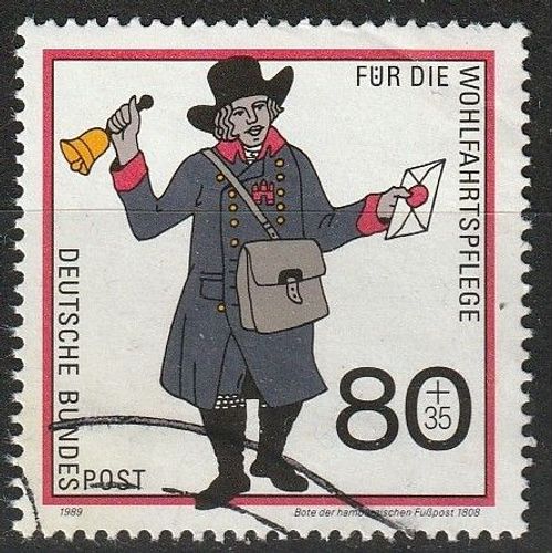 Timbre Oblitéré Allemagne 1989, Deutsche Bundespost. Histoire De La Poste, Facteur De (1808) N° 1270