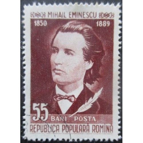 Roumanie N°1568 Ecrivain Mihail Eminescu Oblitéré