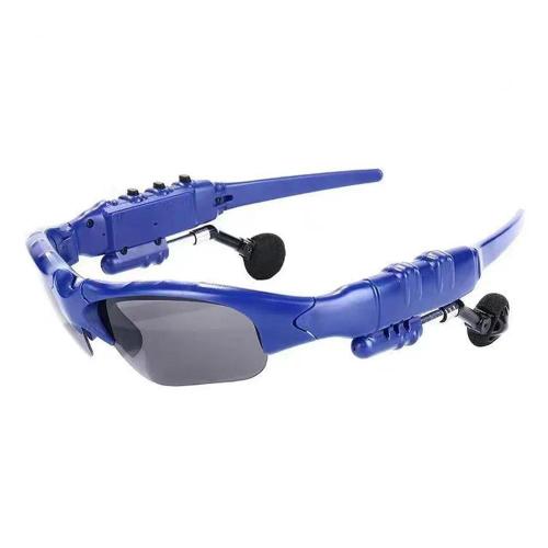 Casque Bluetooth Stéréo 5.0, Lunettes De Soleil Polarisées, Sports De Plein Air, Cyclisme, Lunettes Audio, Son Surround, Casque, Musique Et Appel-5.0 Blue Frame