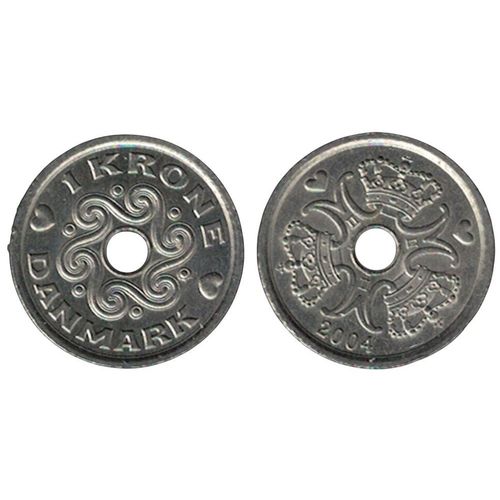 Danemark 2004 Pièce De Monnaie 1 Krone Couronne Rp259