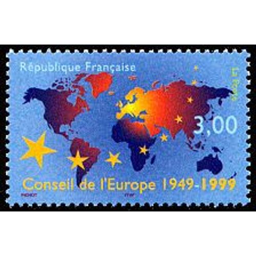 Cinquantenaire Du Conseil De L' Europe : Carte De L'europe Année 1999 N° 3233 Yvert Et Tellier Luxe