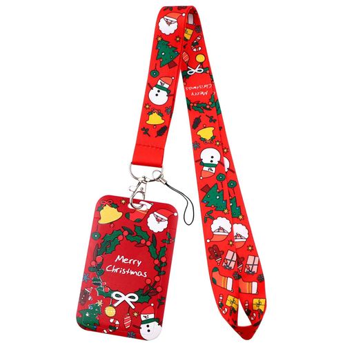 Porte-Cartes De Noël Avec Lanière Pour Badge,Porte-Cartes D'identité,Porte-Clés,Tour De Cou,Cadeau - Type Sdj-3