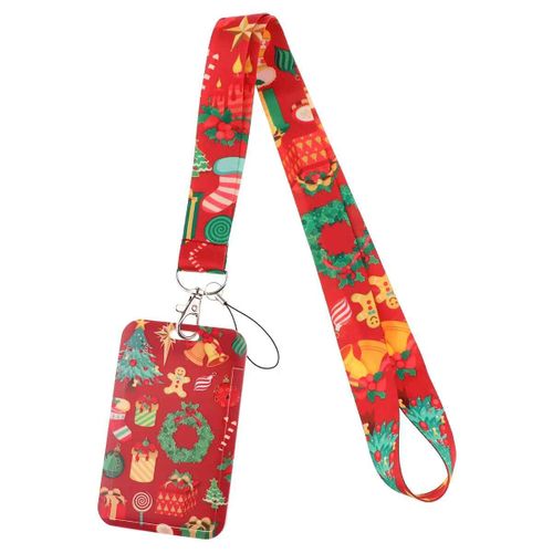Porte-Cartes De Noël Avec Lanière Pour Badge,Porte-Cartes D'identité,Porte-Clés,Tour De Cou,Cadeau - Type Sdj-11