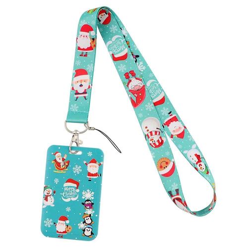 Porte-Cartes De Noël Avec Lanière Pour Badge,Porte-Cartes D'identité,Porte-Clés,Tour De Cou,Cadeau - Type Sdj-12
