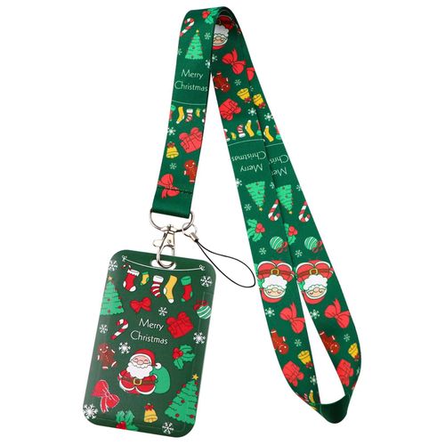 Porte-Cartes De Noël Avec Lanière Pour Badge,Porte-Cartes D'identité,Porte-Clés,Tour De Cou,Cadeau - Type Sdj-14