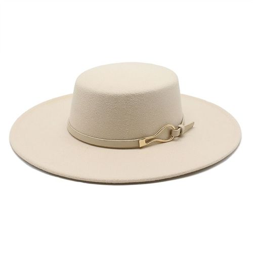 Fedoras-Casquettes De Luxe Pour Femmes,Chapeaux De Cérémonie De Mariage,56-60cm,Bord Plat 10cm,Coton Polyester,Grace,Lm0093