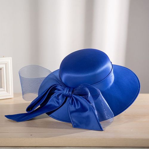 Chapeau Fedora En Satin Pour Femme,Fascinateur De Mariage Élégant,Chapeau De Ixavec Nministériels D,Vintage,Marque De Luxe