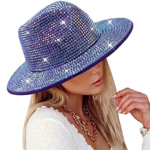 Chapeau De Cowboy Vintage Avec Biscuits Scintillants Pour Adultes,Chapeau De Fête Western Jazz Chang,Casquette De Cow-Girl À Large Bord Solide,Accessoires Photo Décontractés Pour Femmes