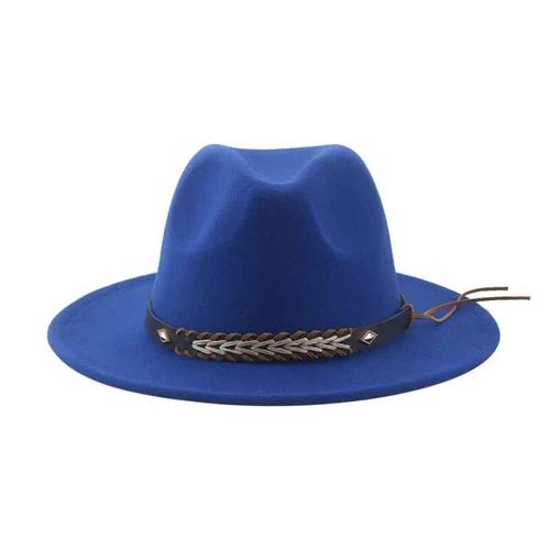 Chapeau De Cowboy Vintage Pour Femmes Et Hommes,Fedoras Monochromes,Anderfeutré,Western Cowboy,Hiver