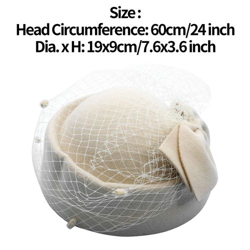 Chapeau Derby D'église De Style Britannique Pour Femmes,Béret Fascinator Vintage,Voile En Feutre De Laine,Chapeau De Cocktail Élégant,Pilulier,Mariage,Hiver