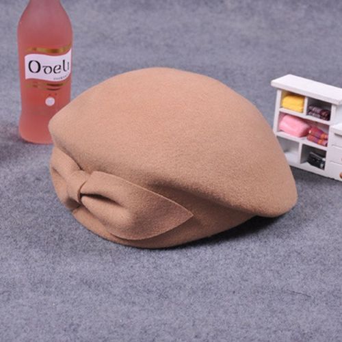 Béret En Laine Pour Femme,Bonnets Pour Femme,Chapeau À La Mode,Casquette Française Trilby,Boîte À Pilules Souple,Robe,Hiver