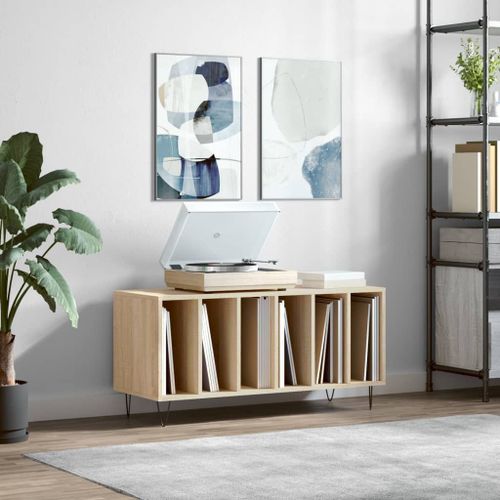 Vidaxl Armoire À Disques Chêne Sonoma 100x38x48 Cm Bois D'ingénierie