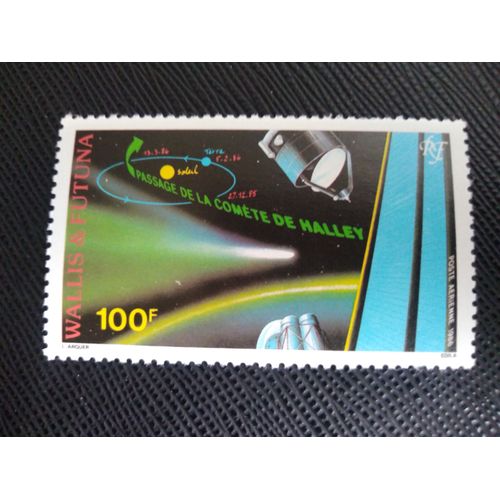 Timbre Wallis Et Futuna  Yt Pa 149 Passage De La Comète De Halley 1986 ( 030109 )