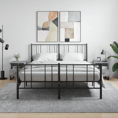 Vidaxl Tables De Chevet 2 Pcs Gris Sonoma 40x35x47,5 Cm