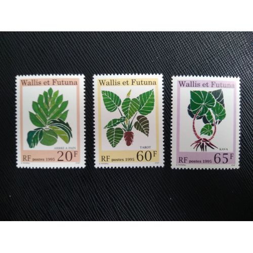 Timbre Wallis Et Futuna  Yt 480 A 482 Série : Arbustes 1995 ( 030109 )