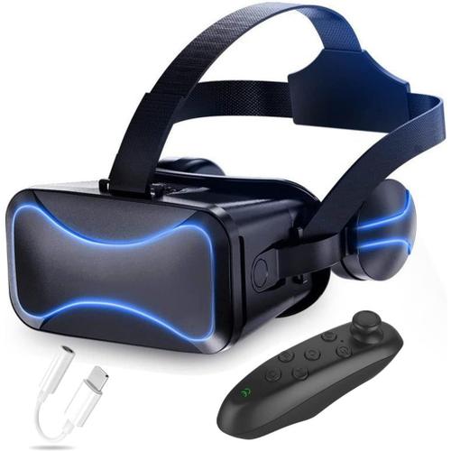 Lunette 3d Vr, Casque De Réalité Virtuelle, Casque Vr, Contrôleur Bluetooth Smartphone Pour Iphone 13 Pro Max/13 Pro/13/12/11, Pour Samsung Galaxy S21, Huawei, Xiaomi Séries