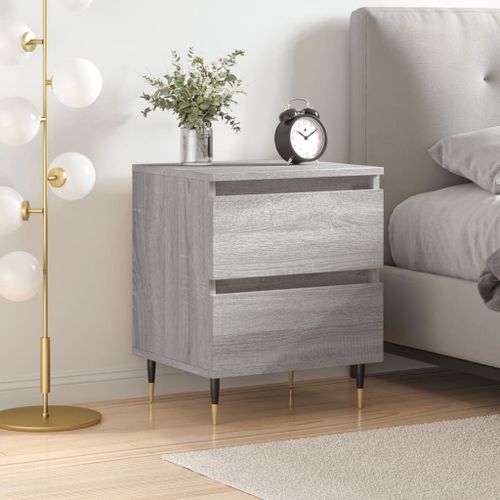Vidaxl Table De Chevet Sonoma Gris 40x35x50 Cm Bois D?Ingénierie