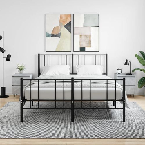 Vidaxl Tables De Chevet 2 Pcs Gris Béton 40x35x50 Cm Bois D?Ingénierie