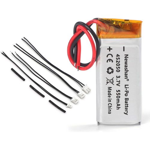 550mah Lipo Batterie H452050 Pour Cardo Oreillette Casque Écouteur Scala Rider Q2 Freecom 2 Multiset Q2 Teamset Pro Solo Bluetooth Moto Intercom Interphone Audio Sans Fil Accu Pile[Vid064055]