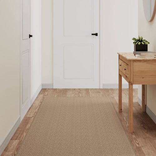Vidaxl Tapis De Couloir Aspect Sisal Sable 80x400 Cm