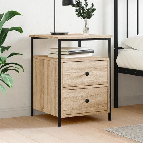 Vidaxl Table De Chevet Chêne Sonoma 44x45x60 Cm Bois D'ingénierie