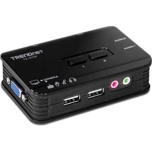 Switch Kvm 2 Ports Usb/Vga + Audio, Tk-209K[VID061460] - Accessoires Audio Vidéo