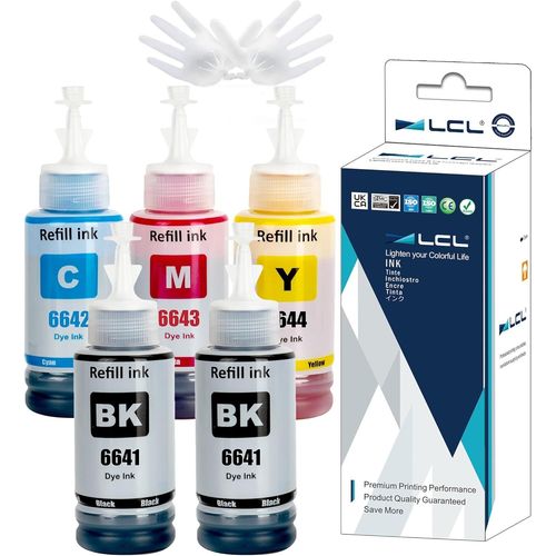 664 T664 Encre Compatible avec Epson 664 Bouteille d'encre Multipack Compatible pour Epson EcoTank ET 2650 ET 2600 ET 2550 ET 2500 ET-2650 ET-2600 ET-2550 ET-2500 ET-4500 ET-4550 ET-3600(Q1712)