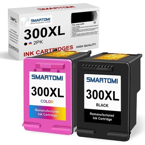 300 300XL Remanufacturées Cartouches d'encre Remplacement pour HP 300 XL pour Envy 100 110 114 120 Deskjet F4280 F4500 F4580 F2400 F2420 F2480 D1660 D2660 F4210(1 Noir,1 Couleur)(Q691)