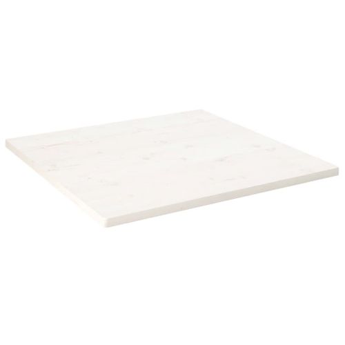 Vidaxl Dessus De Table Blanc 90x90x2,5 Cm Bois De Pin Massif