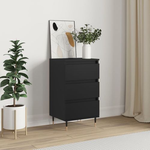 Vidaxl Buffet Noir 40x35x70 Cm Bois D’Ingénierie