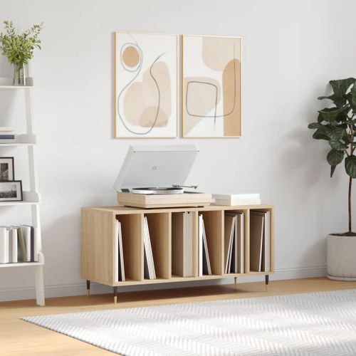 Vidaxl Armoire À Disques Chêne Sonoma 100x38x48 Cm Bois D'ingénierie