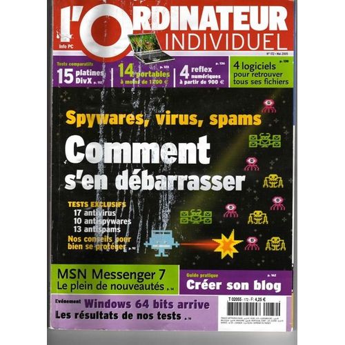 L'ordinateur Individuel  N° 172 : Spywares Virus Spams, Comment S'en Débarasser