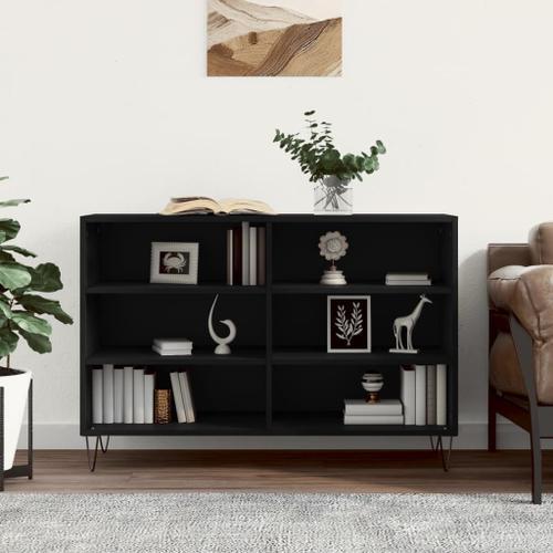 Vidaxl Buffet Noir 103,5x35x70 Cm Bois D'ingénierie