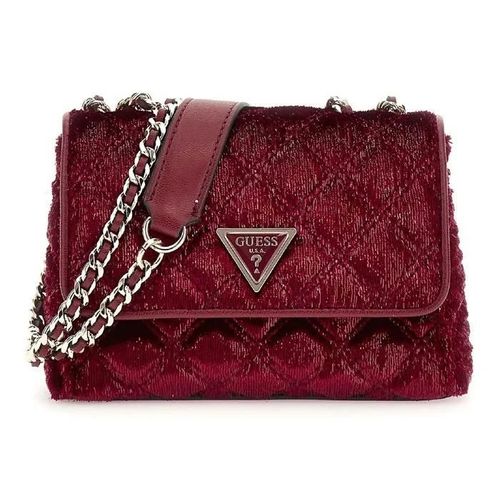 GUESS Sac à épaule bandoulière rouge foncé pour femme - Giully Mini 2 Compartment Convertible Flap XS Claret 286466