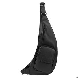 BEMON Sacoche monobretelle en cuir Enzo, 45 x 18 x 2 cm