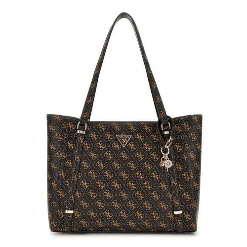 GUESS Sac à épaule brun foncé brun clair pour femme - Eco Erica Elite Tote Bag Brown Logo 280381