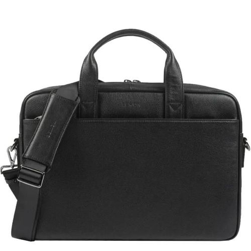 BEMON Porte ordinateur 15.6 pouces, porte documents en cuir grainé pour homme Enzo, 28 x 40 x 7 cm
