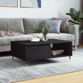 Vidaxl Table Basse Noir 90x60x35 Cm Bois D'ingénierie