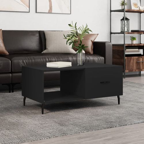 Vidaxl Table Basse Noir 90x50x40 Cm Bois D'ingénierie