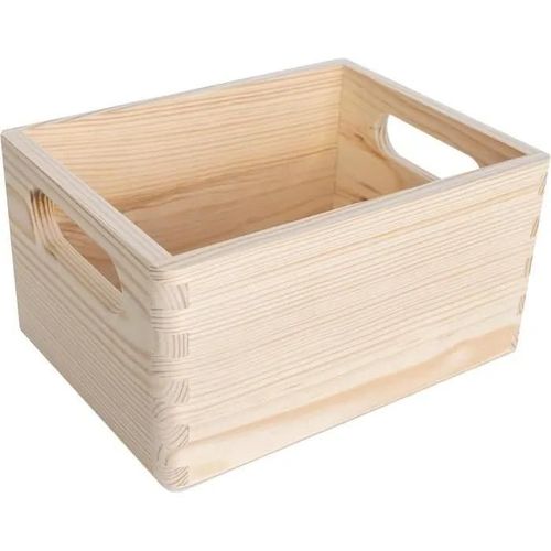 Bac de rangement - CREATIVE DECO - 19,5 x 15 x 10 cm - Bois de pin naturel - Léger et pratique