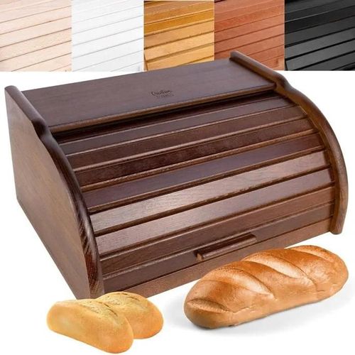 Creative Home Boîte À Pain Brun | 38 X 28,5 X 17,5 Cm | Boite À Pain | Boite A Pain Bois | Boite En Bois | Boîtes À Pain