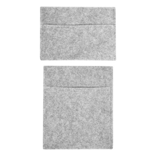 Poches De Rangement En Feutre X2 Gris Argenté, Organisation Outils Accessoires Documents, 100% Polypropylène Épais De 3mm, Van Camionnette Fourgon Camping-Car [2 Tailles Incluses]