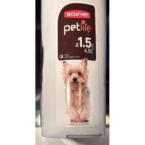 Curver Petlife Conteneur À Croquettes Pour Chien Contenance 1,5 Kg/4,5 L