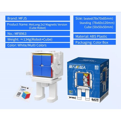 Moyu Meilong-Cube Magique Robot Pour Enfants,Version Magnétique Et Non Magnétique,Puzzle Professionnel,2x2,3x3,4x4,5x5 - Type 2x2 Magnteic