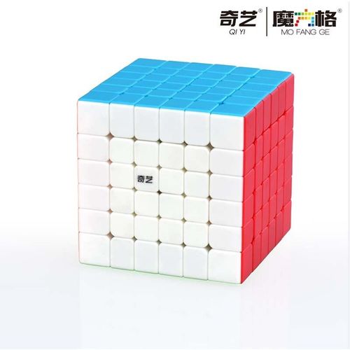 Qiyi-Cube Magique En Forme De Dakota Ide En Cuir Chevelu D'érable,Autocollant Noir,Sq1 Twisted Alien,2x2,3x3,5 Tours Inclinés, - Type 6x6 Colorful
