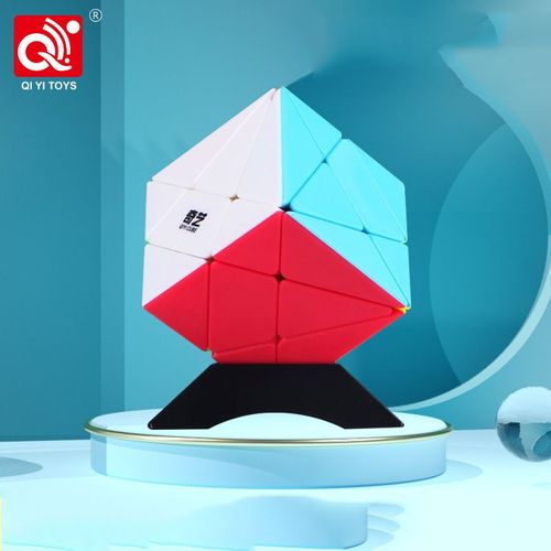 Qiyi-Cube Magique En Forme De Dakota Ide En Cuir Chevelu D'érable,Autocollant Noir,Sq1 Twisted Alien,2x2,3x3,5 Tours Inclinés, - Type Transformers Color #B