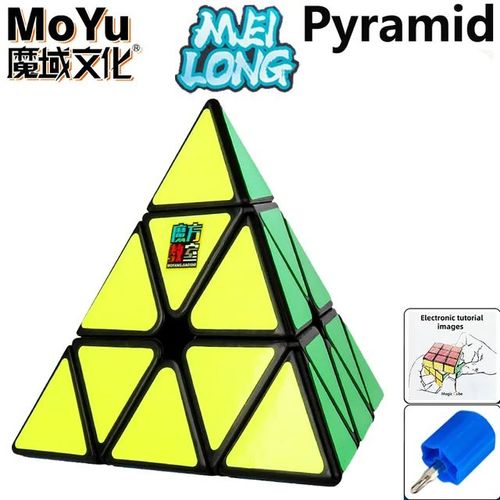 Moyu Meilong Series Magic Cube Pour Enfants,3x3,2x2,4x4,5x5,Professionnel,Spécial,Vitesse,Puzzle,Jouet, - Type Pyraminx Sticker #E
