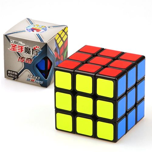 Sengso-Cube Magique Professionnel 3x3 Bery,Autocollant Conviviale Ré,Puzzles De Vitesse,Cubes Montessori Dos,Jouet Fidget Pour La Maison - Type Black